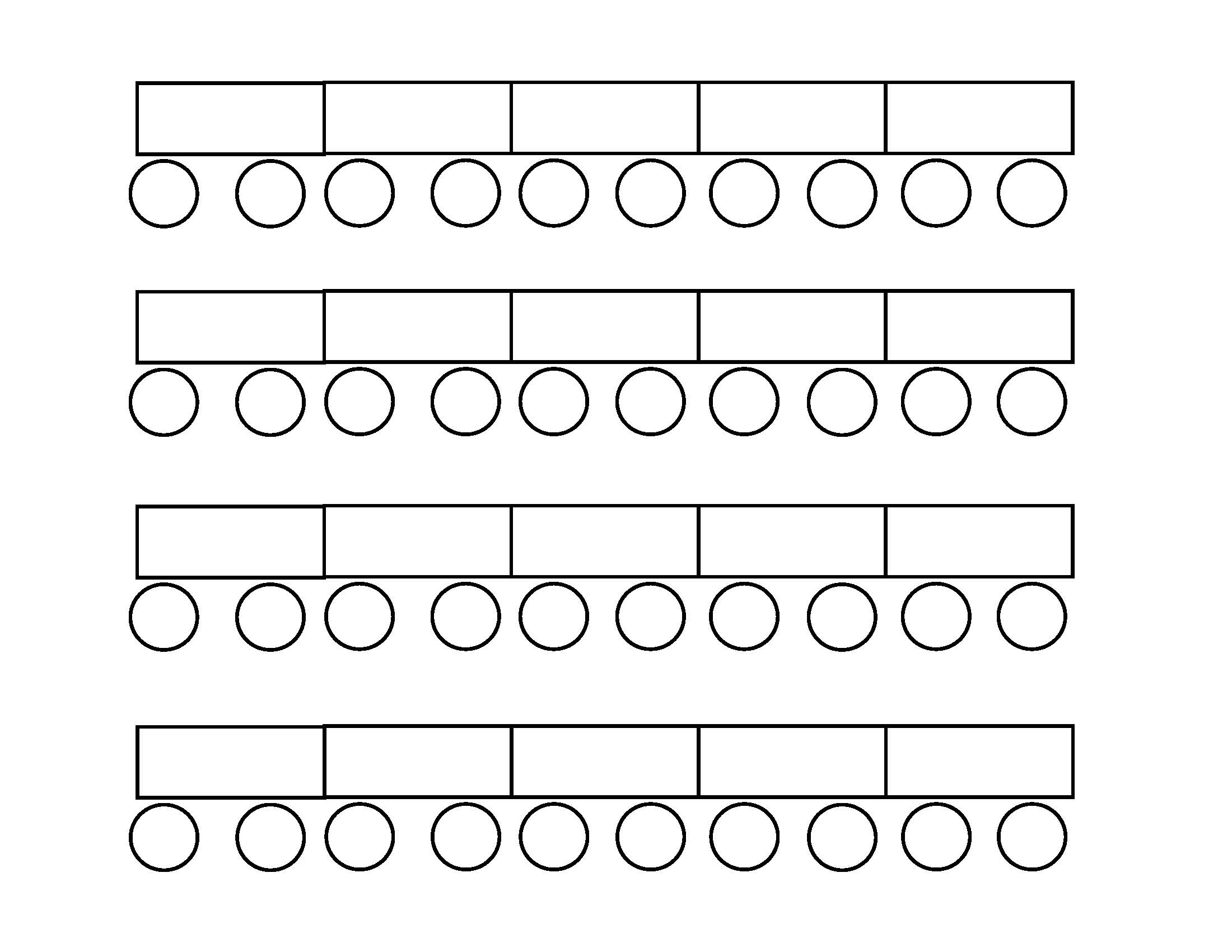 Rows of tables with chairs on one side.