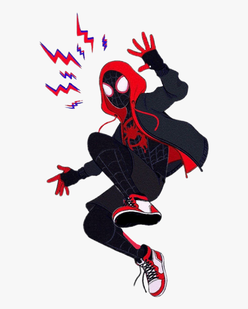 Clipart of Miles Morales as Spiderman.