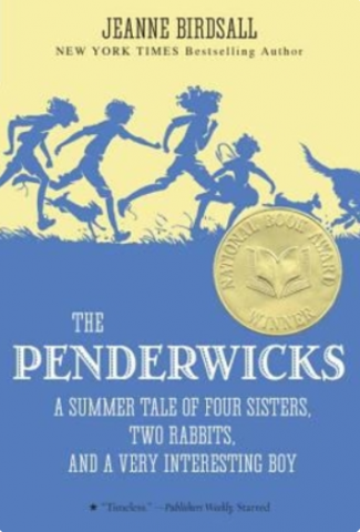 An image of the front cover of the book "The Penderwicks" by Jeanne Birdsall