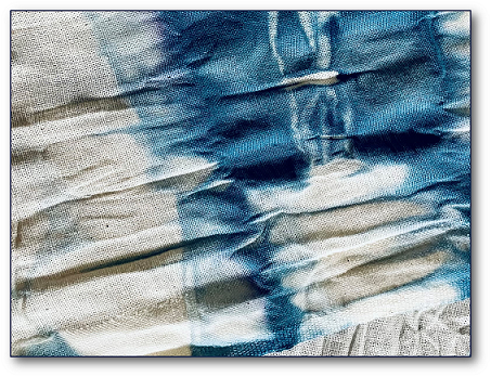 Close-up of shibori technique on cloth