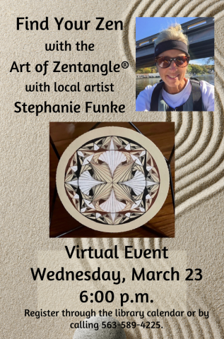 Zentangle Program March 23 at 6:00 p.m. 