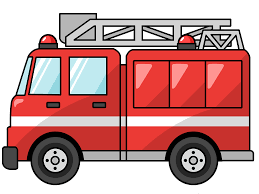 Illustration of a bright red firetruck.