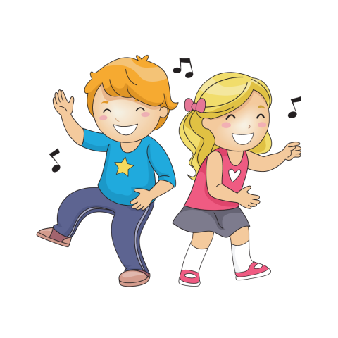 Two children dancing