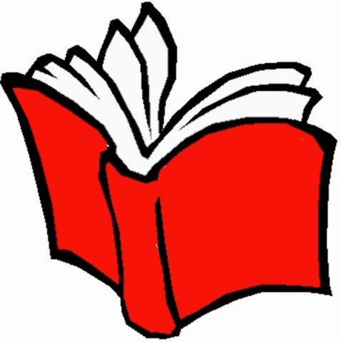 Clipart of a red covered book.