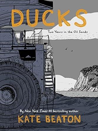 Cover of this graphic novel is an illustration in shades of gray, of oil drilling equipment in the desert.