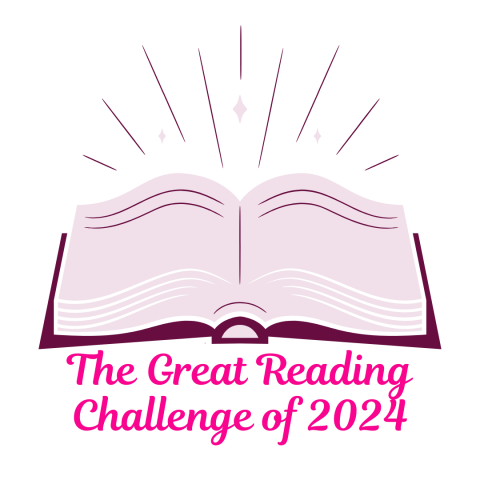 An open book logo for the Great Reading Challenge