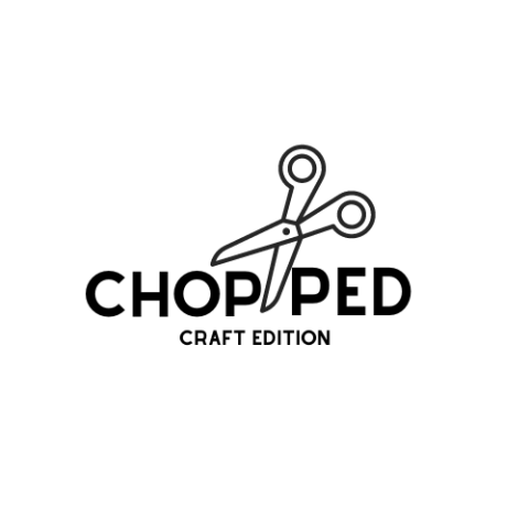 A pair of scissors that appears to cut the word chopped in half. The words, 'Craft edition' underneath in smaller print.