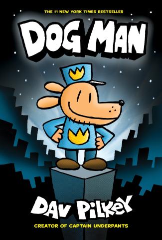 A cartoon dog in a police uniform