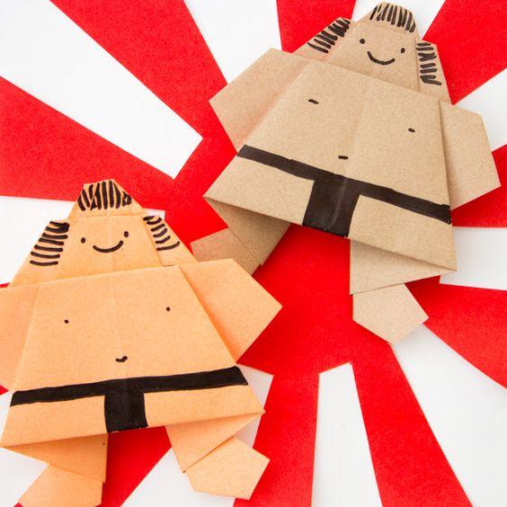 Quirky Origami Sumo Wrestlers